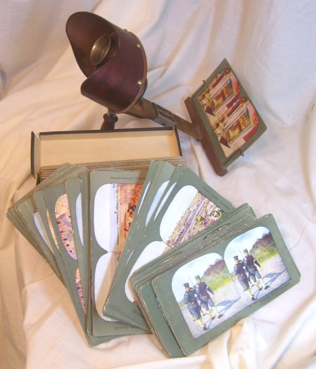 HC White Stereo-Graphoscope Viewer and Cards from about 1902 HC White Stereo-Graphoscope Viewer and Cards from about 1902